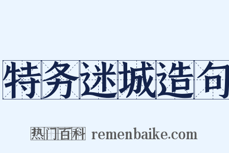 特务迷城造句是什么意思的图片